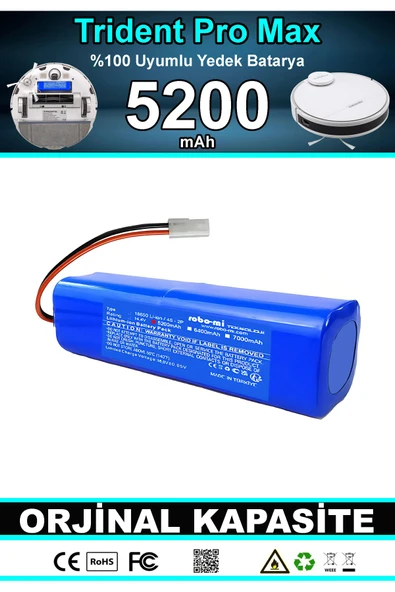 robo-mi Tesvor Pro Max 5200mAh Robot Süpürge Bataryası - Gerçek Kapasite, Maksimum Güvenlik ürün görseli 1
