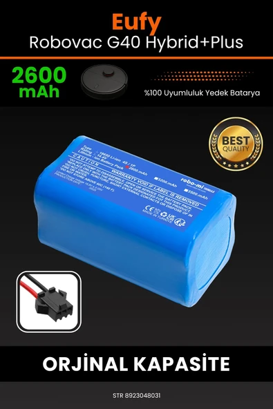 robo-mi Eufy Robovac G40 2600mAh Robot Süpürge Bataryası - Gerçek Kapasite, Maksimum Güvenlik ürün görseli 1