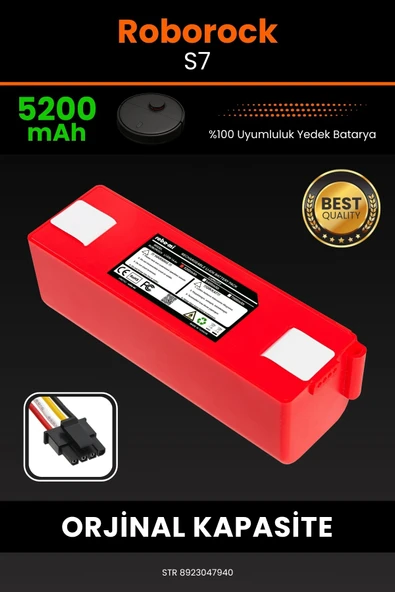 robo-mi Roborock S7 5200mAh Robot Süpürge Bataryası - Gerçek Kapasite, Maksimum Güvenlik ürün görseli 1