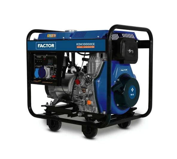 Factor KDK10000CE 9.4 kVA İpli Marşlı Dizel Jeneratör 220V ürün görseli 1