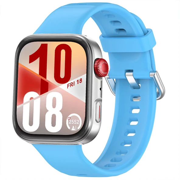 Huawei Watch Fit 4 Fit 4 Pro İle Uyumlu Metal Tokalı Yumusaş Soft Silikon Kordon Kayış  Mavi ürün görseli 1