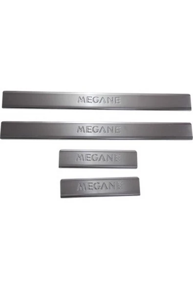 Renault Megane-2 2004-2010 Kapı Eşiği 4 Kapı Krom Paslanmaz Çelik ürün görseli 1