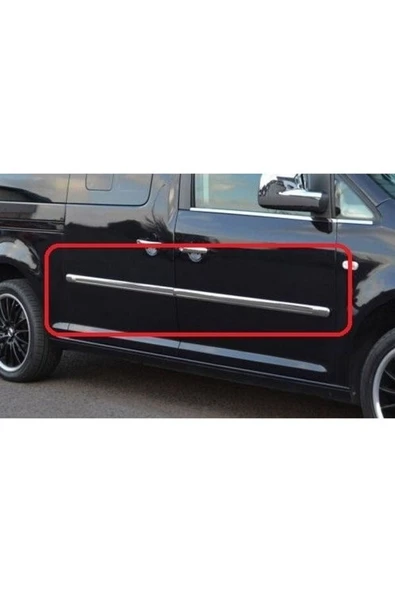 VW CADDY 2003-2014 MODEL ARASI KROM YAN KAPI ÇITASI 4 PARÇA PASLANMAZ ÇELİK - Resim 2