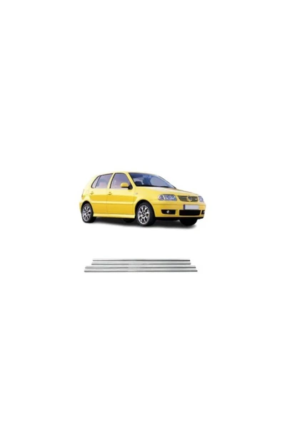 VW POLO 1994-2002 MODELLER ARASI KROM CAM ÇITASI 4 PARÇA PASLANMAZ ÇELİK ürün görseli 1