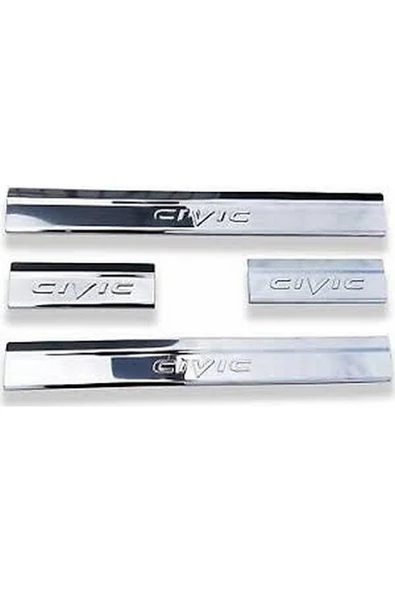 Otomotiv Honda Cıvıc 2012-2015 Uyumlu  Fb-7 Kasa Krom Kapı Eşiği 4 Parça Paslanmaz Çelik ürün görseli 1