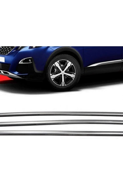 Peugeout 3008 2016-2017-2018-2019-2020-2021-2022 Krom Cam Çıtası 8 Parça Paslanmaz Çelik ürün görseli 1