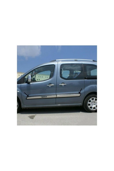 Citroen Berlingo 2008 Ve Üzeri Yan Kapı Çıtası 4 Parça Paslanmaz Çelik ürün görseli 1
