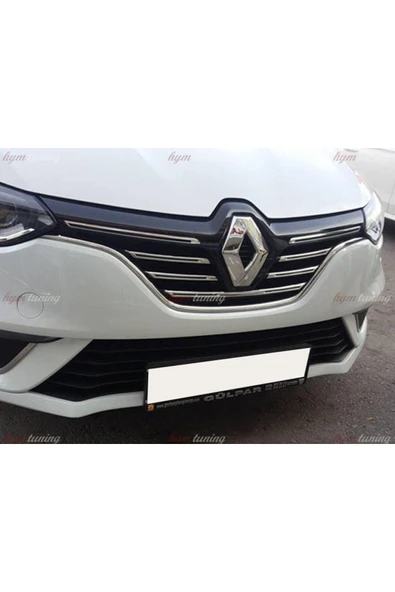 Renault Megane 4 Uyumlu Ön Panjur Kromu 5 Parça Paslanmaz Çelik 2016 Model Uyumludur ürün görseli 1