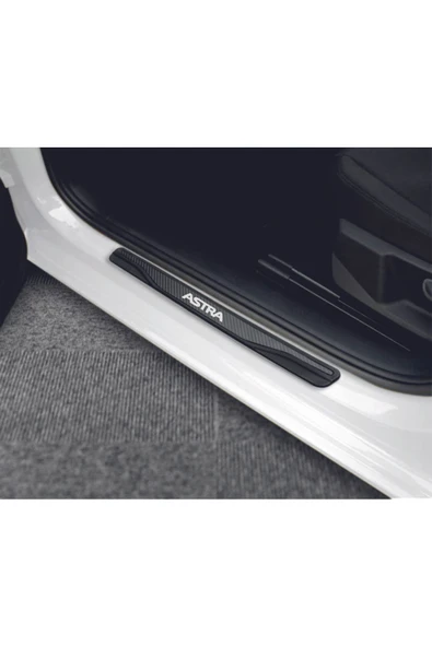 OPEL ASTRA K 2015-2020 MODELLER NEW KARBON KAPI EŞİĞİ 4 PARÇA YAZILI ürün görseli 1
