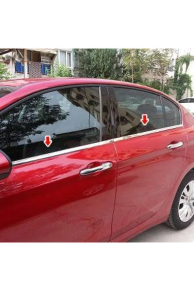 Fiat Egea Uyumlu Krom Cam Çıtası Takımı 4 Parça( Sd-hb) ürün görseli 1