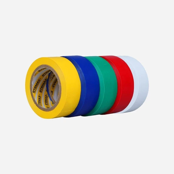 RN11R-KRSK-5 Elektrik Bandı Karışık Renkli - 0.15 mm x 19 mm x 10Y (5 Adet) ürün görseli 1