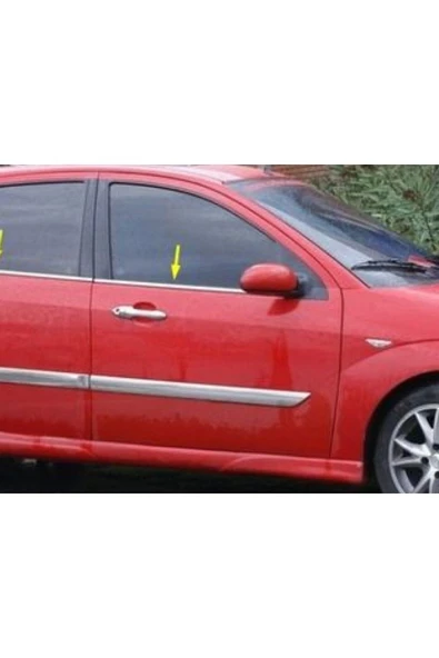 Ford Focus 1998-1999-2000-2001-2002-2003-2004 Krom Cam Çıtası 4 Parça Paslanmaz Çelik ürün görseli 1