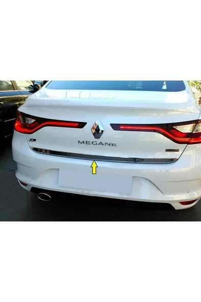 Renault Megane 4 2016 Ve Üzeri Krom Bagaj Alt Çıtası Sedan Paslanmaz Çelik ürün görseli 1