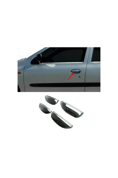 Dacia Logan 2005-2012 Model Arası Krom Kapı Kolu 4 Kapı Paslanmaz Çelik ürün görseli 1