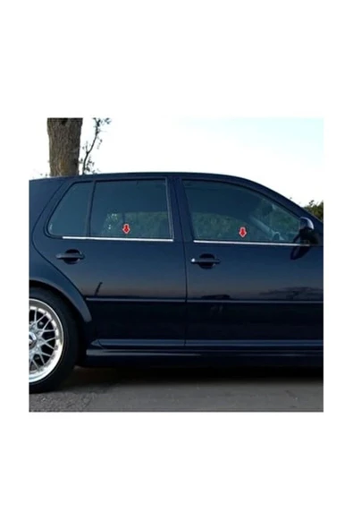 VW GOLF 4 1998-2003 MODELLER ARASI KROM CAM ÇITASI 4 PARÇA PASLANMAZ ÇELİK ürün görseli 1