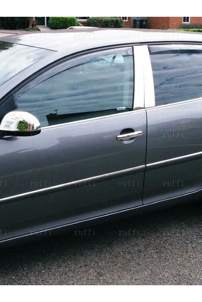 Uyumlu Vw Golf 5 2004-2005-2006-2007-2008-2009 Krom Cam Çıtası 4 Parça Paslanmaz Çelik ürün görseli 1
