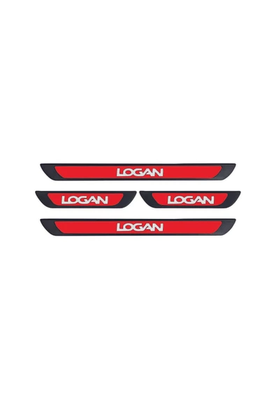 DACİA LOGAN 2005-2021 MODELLER OLD KIRMIZI KAPI EŞİĞİ 4 PARÇA KROM YAZILI ürün görseli 1