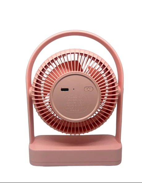 YS2235 Taşınabilir Masaüstü Pembe Usb Fan - Resim 3