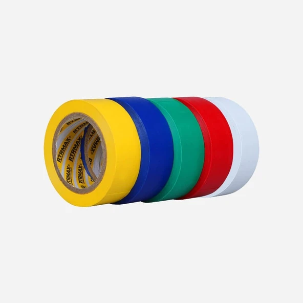RN11R-KRSK-10 Elektrik Bandı Karışık Renkli - 0.15 mm x 19 mm x 10Y (10 Adet) ürün görseli 1