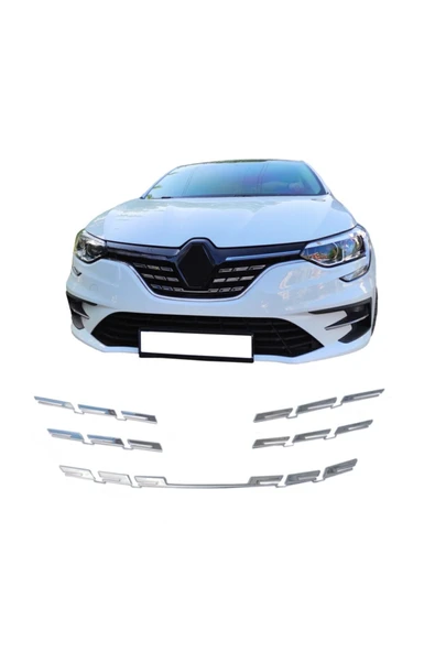 Renault Megane 4 Krom Ön Panjur Makyajlı Kasa Paslanmaz Çelik 5 Prç 2021- ürün görseli 1