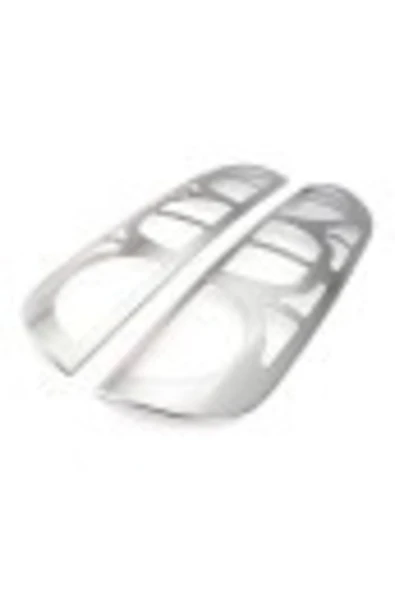 Fiat Doblo 2005-2006-2007-2008-2009-2010 Krom Stop Çerçevesi Paslanmaz Çelik 2 Parça ürün görseli 1