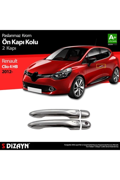 Renault Clio 4 Hb Krom Kapı Kolu 2012 Ve Üzeri Sensörsüz ürün görseli 1