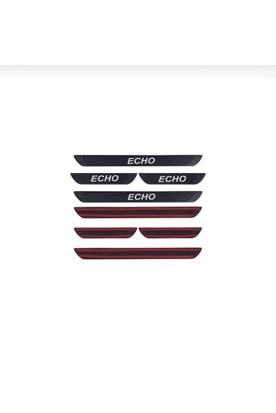 GEELY ECHO 2008-2012 MODELLER OLD KARBON KAPI EŞİĞİ 4 PARÇA KROM YAZILI - Resim 4
