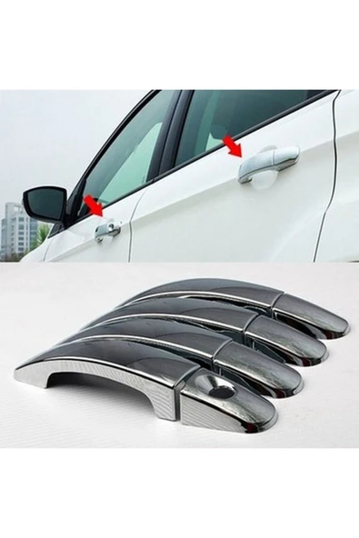 Ford Focus 3 Facelift Krom Kapı Kolu 2008- 2017 Arası 4 Kapı P.çelik - Resim 2