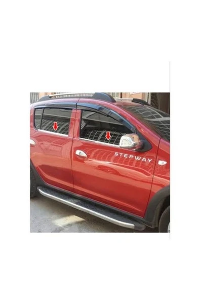 Dacıa Sandero Stepway 2012-2022 Krom Cam Çıtası Paslanmaz Çelik 4 Parça ürün görseli 1
