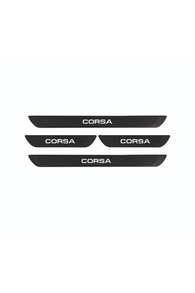 OPEL 2015-2019 CORSA E OLD KARBON KAPI EŞİĞİ 4 PARÇA KROM YAZILI ürün görseli 1