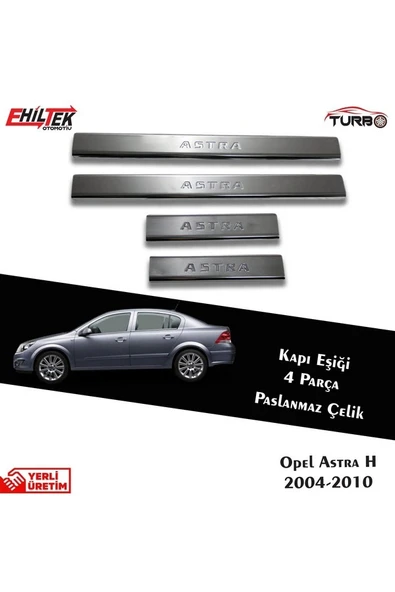 Opel Astra H Kasa 2004-2010 Arası Krom Kapı Eşiği 4 Parça Paslanmaz Çelik ürün görseli 1