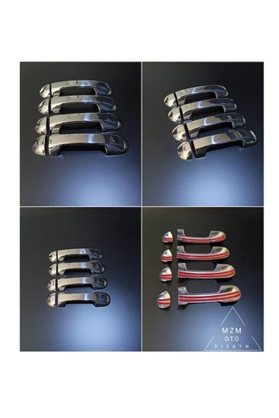 Ford Connect Krom Kapı Kolu 4 Kapı 2002-2014 P. Çelik Uyumlu - Resim 8