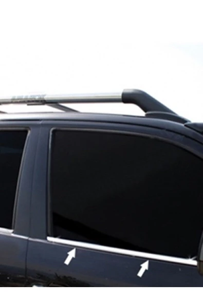 Vw Amarok 2010-2011-2012-2013-2014-2015 UyumluKrom Cam Çıtası 4 Parça Paslanmaz Çelik ürün görseli 1