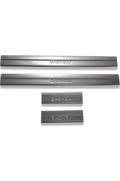 Nissan Qashqai 2007-2014 Krom Kapı Eşiği 4 Parça Paslanmaz Çelik ürün görseli 1