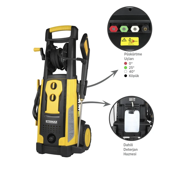 RTM716 Yüksek Basınçlı Yıkama 3200 W 225 Bar - Resim 2