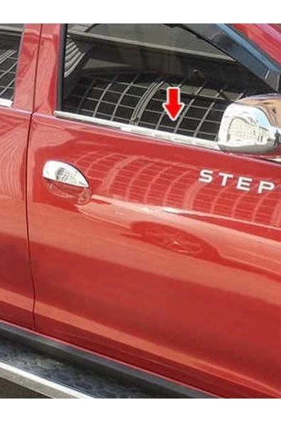 Dacia Sandero Stepway 2013-2014-2015-2016-2019-2020 Krom Cam Çıtası 4 Parça Paslanmaz Çelik ürün görseli 1