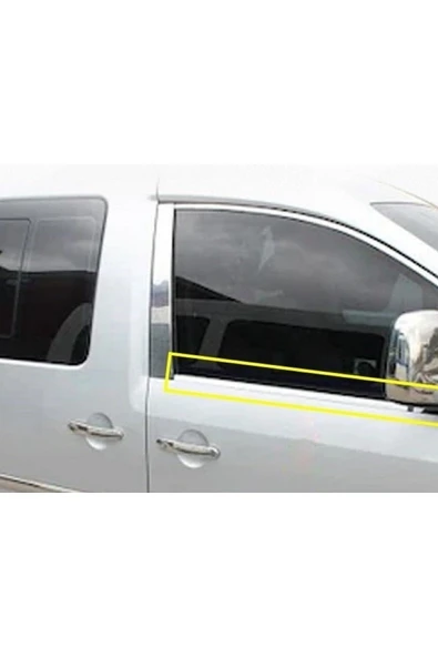 Vw Caddy 2010-2011-2012-2013-2014 Krom Cam Çıtası 4 Parça Paslanmaz Çelik ürün görseli 1