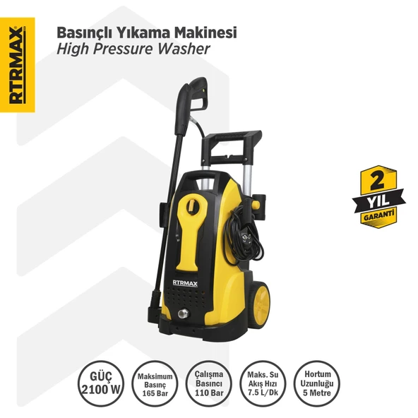 RTM712 Yüksek Basınçlı Yıkama 2100 W 165 Bar ürün görseli 1