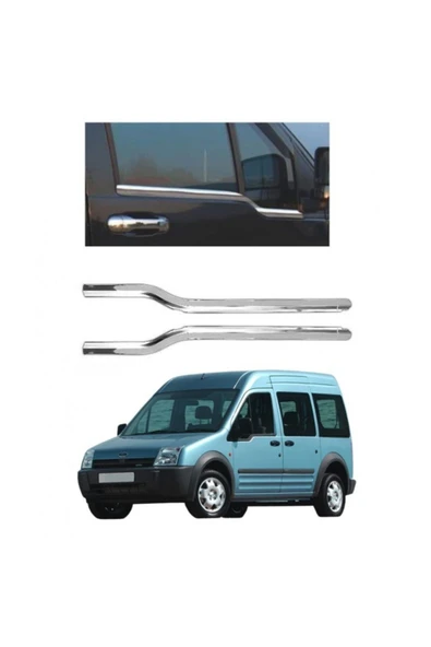 Ford Connect 2002-2009 Krom Cam Çıtası 2 Parça Paslanmaz Çelik ürün görseli 1