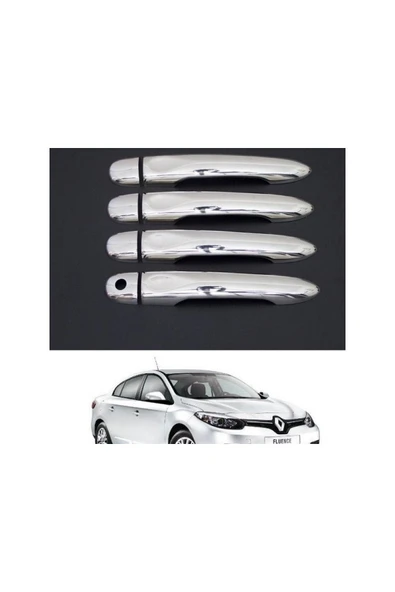 Renault Fluence 2010 Ve Üzeri Krom Kapı Kolu 4 Kapı Paslanmaz Çelik ürün görseli 1