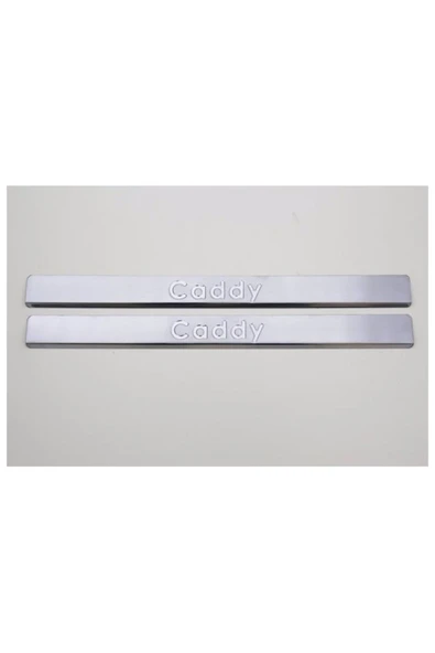 VW CADDY 2003-2014 MODEL ARASI KROM KAPI EŞİĞİ 2 PARÇA PASLANMAZ ÇELİK ürün görseli 1