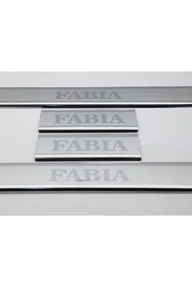 SKODA FABİA 2000-2007 MODELLER ARASI KROM KAPI EŞİĞİ 4 PARÇA PASLANMAZ ÇELİK ürün görseli 1