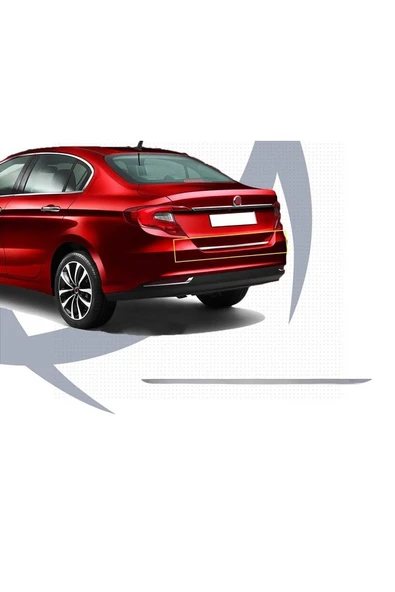 Fiat Egea 2016 Ve Üzeri Krom Bagaj Alt Çıtası Sedan Paslanmaz Çelik ürün görseli 1