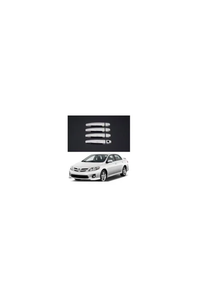 TOYOTA COROLLA 2007-2013 MODELLER ARASI KROM KAPI KOLU 4 KAPI PASLANMAZ ÇELİK ürün görseli 1