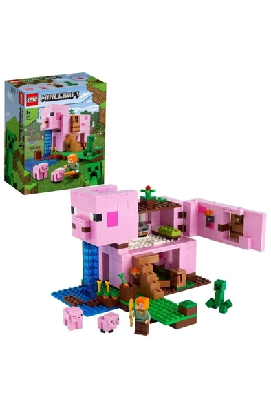 LEGO ® Minecraft™ Domuz Evi 21170 - Çocuklar İçin Yaratıcı Minecraft Oyuncağı Yapım Seti (490 Parça) ürün görseli 1