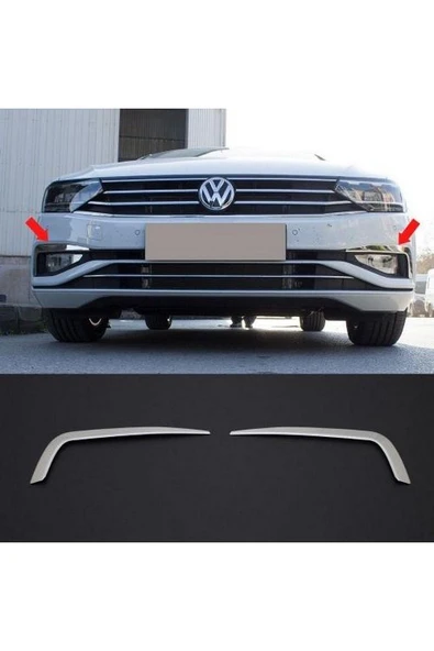 Volkswagen Passat B-8,5 2019 Ve Üzeri Krom Sis Çerçevesi 2 Parça Paslanmaz Çelik ürün görseli 1