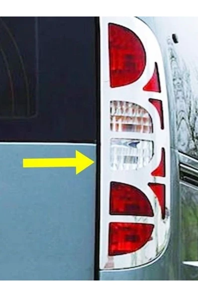 FİAT DOBLO 2006-2010 MODEL ARASI KROM STOP ÇERÇEVESİ 2 PARÇA PASLANMAZ ÇELİK ürün görseli 1