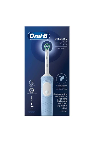 Oral-B D103 Vitality Pro Cross Action Şarjlı Diş Fırçası - Mavi ürün görseli 1