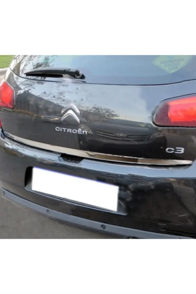 CİTROEN C3 2010-2015 MODEL ARASI KROM BAGAJ ALT ÇITASI PASLANMAZ ÇELİK ürün görseli 1