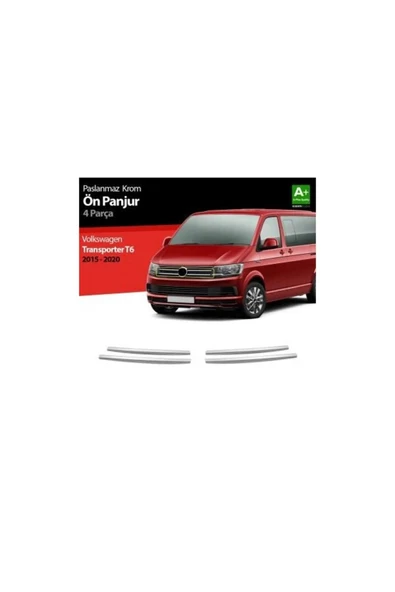 VW TRANSPORTER 2015-2019 ARASI MODELLER KROM ÖN PANJUR ÇITALARI 4 PARÇA PASLANMAZ ÇELİK ürün görseli 1